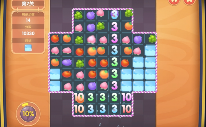 摩尔庄园消消乐第七关怎么打2