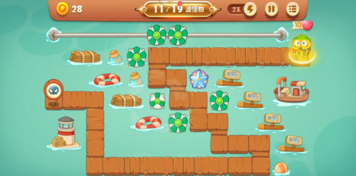 保卫萝卜3码头第52关怎么过2