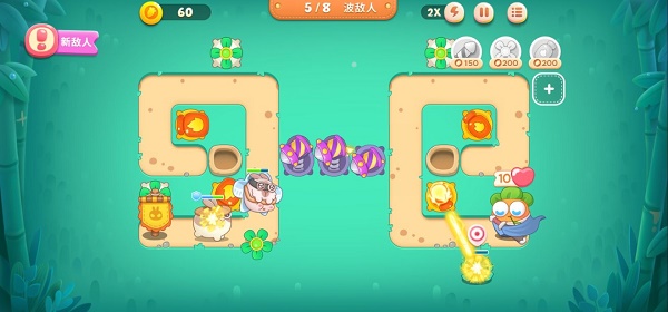 保卫萝卜第33关怎么完美通关1