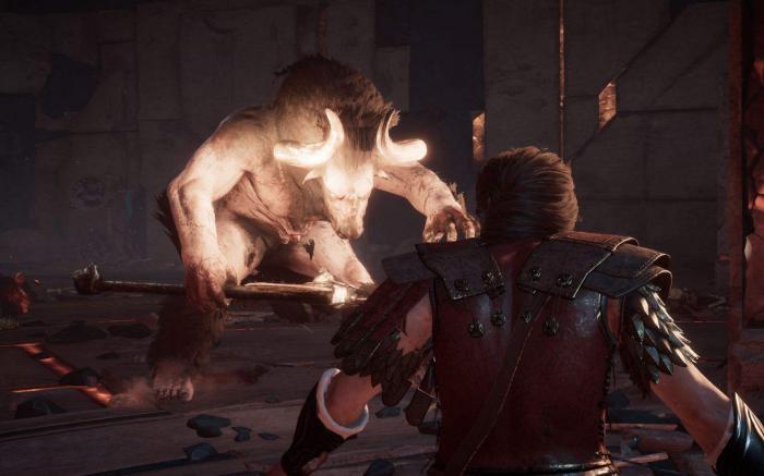 刺客信条奥德赛中神器BOSS之牛头人与独眼巨人打法1