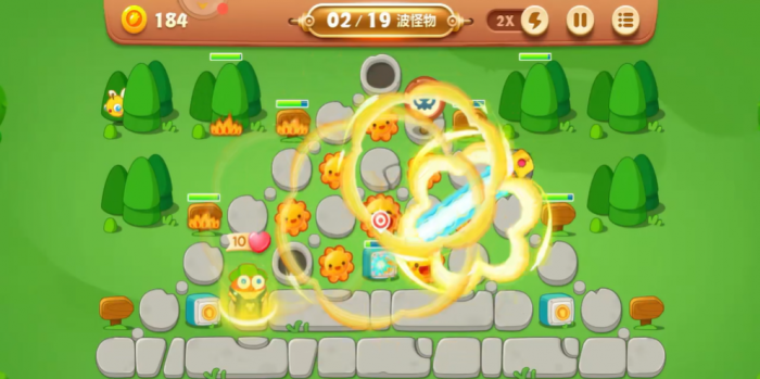 保卫萝卜3公园第19关怎么过1