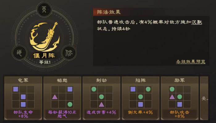 偃武阵法怎么选4