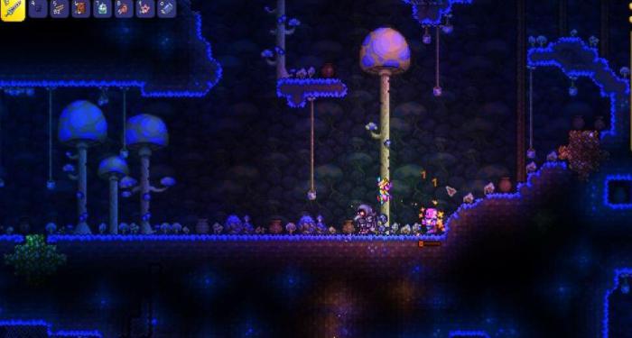 泰拉瑞亚怎么种植蘑菇1