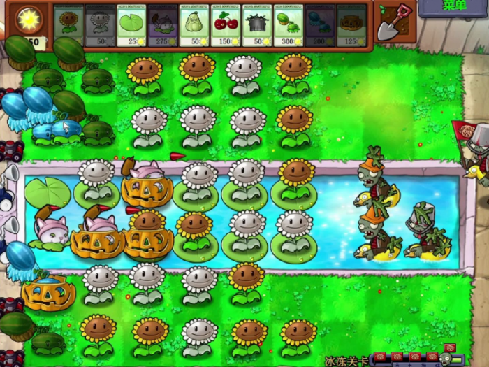 植物大战僵尸43关如何过关1