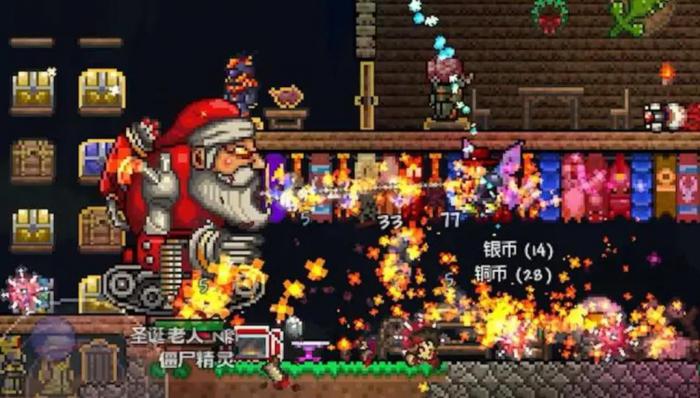 泰拉瑞亚圣诞老人坦克怎么打2