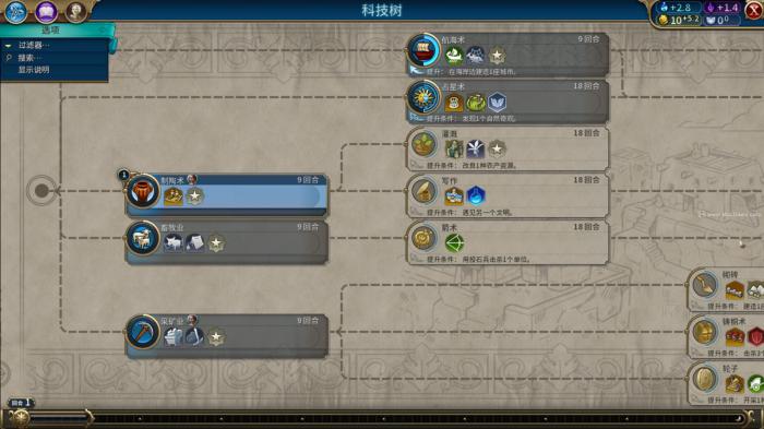 文明6如何根据需求点科技树1