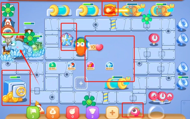 保卫萝卜3工厂第40关怎么过_保卫萝卜3工厂第40关攻略图解法