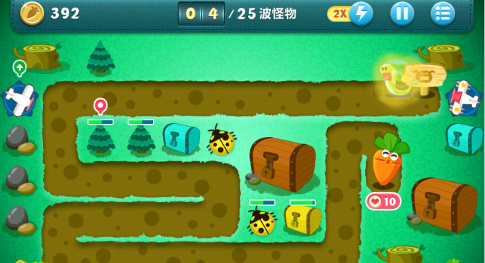 保卫萝卜2第十关怎么过2