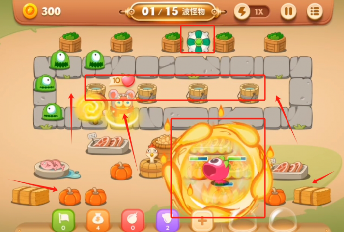 保卫萝卜3第49关怎么完美通过_保卫萝卜3第49关攻略图解