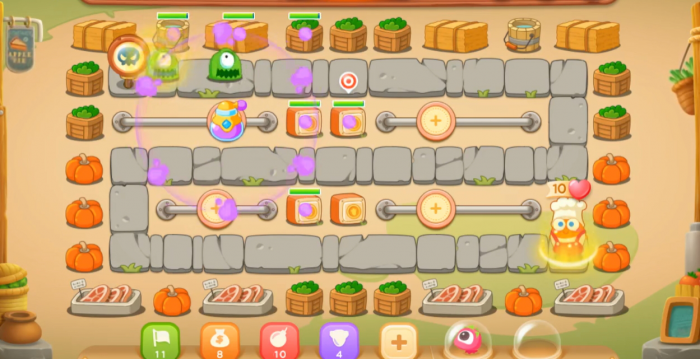 保卫萝卜3集市22怎么无伤过1