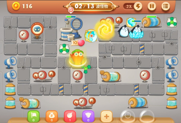 保卫萝卜3第27关怎么过1