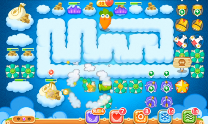 保卫萝卜2第61关怎么打2