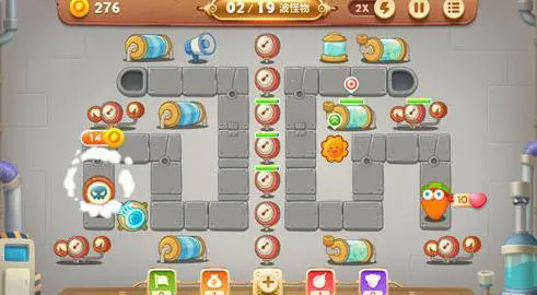 保卫萝卜21关怎么过1