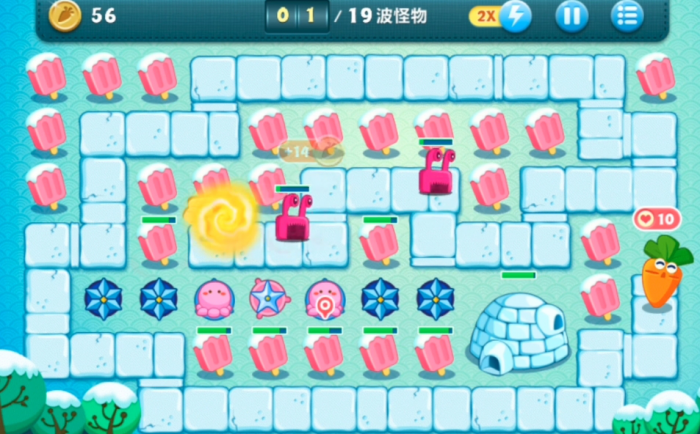 保卫萝卜冬季19怎么通关1