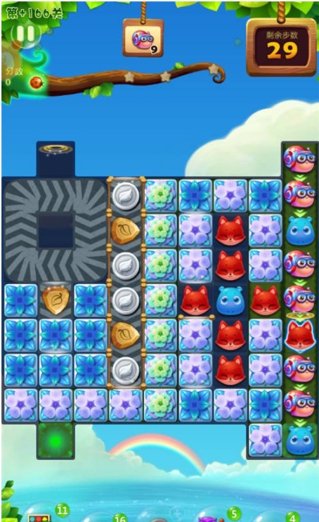 开心消消乐隐藏关169关怎么过1