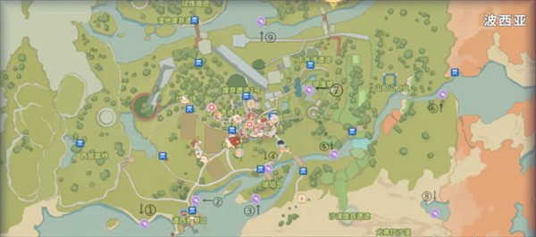 《波西亚时光》钓鱼点分布位置介绍2