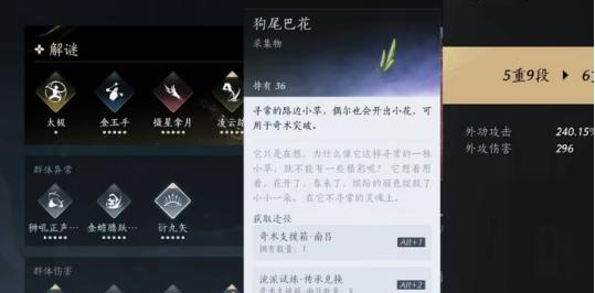 燕云十六声狗尾巴花怎么采集2