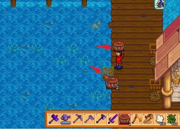 星露谷物语蟹笼的诱饵怎么放3