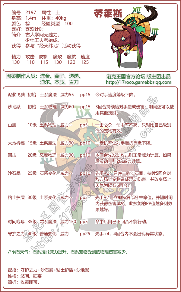 洛克王国劳莱斯性格推荐_洛克王国莱莱百度百科
