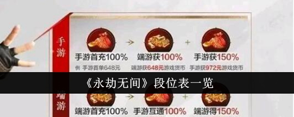 永劫无间段位表什么样1