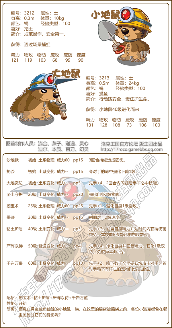 洛克王国大地鼠技能怎么搭配_洛克王国地鼠技能表