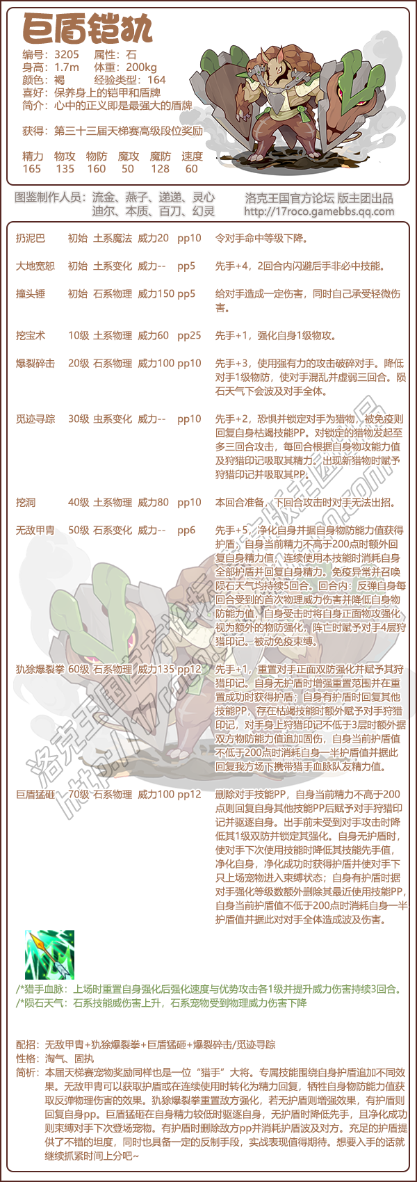 洛克王国巨盾铠犰什么性格好1