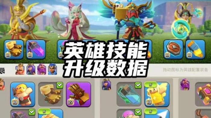 部落冲突怎么升级英雄1