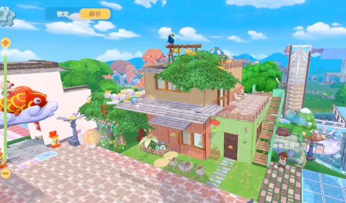 摩尔庄园梦幻春天小屋怎么摆1