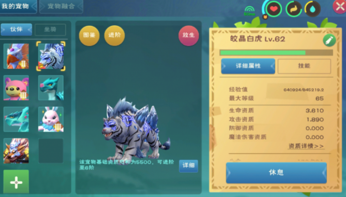 创造与魔法如何升级皎金白虎_创造与魔法皎晶白虎可6