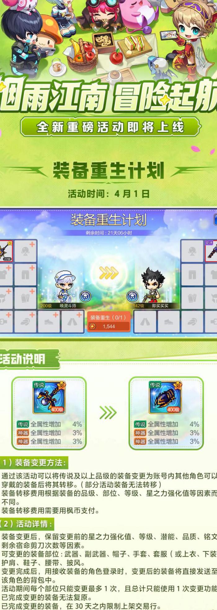 冒险岛枫之传说上架装备多久1