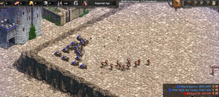 帝国时代2手推炮怎么生产1