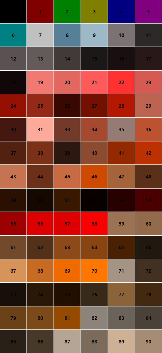 传奇脚本颜色代码汇总1