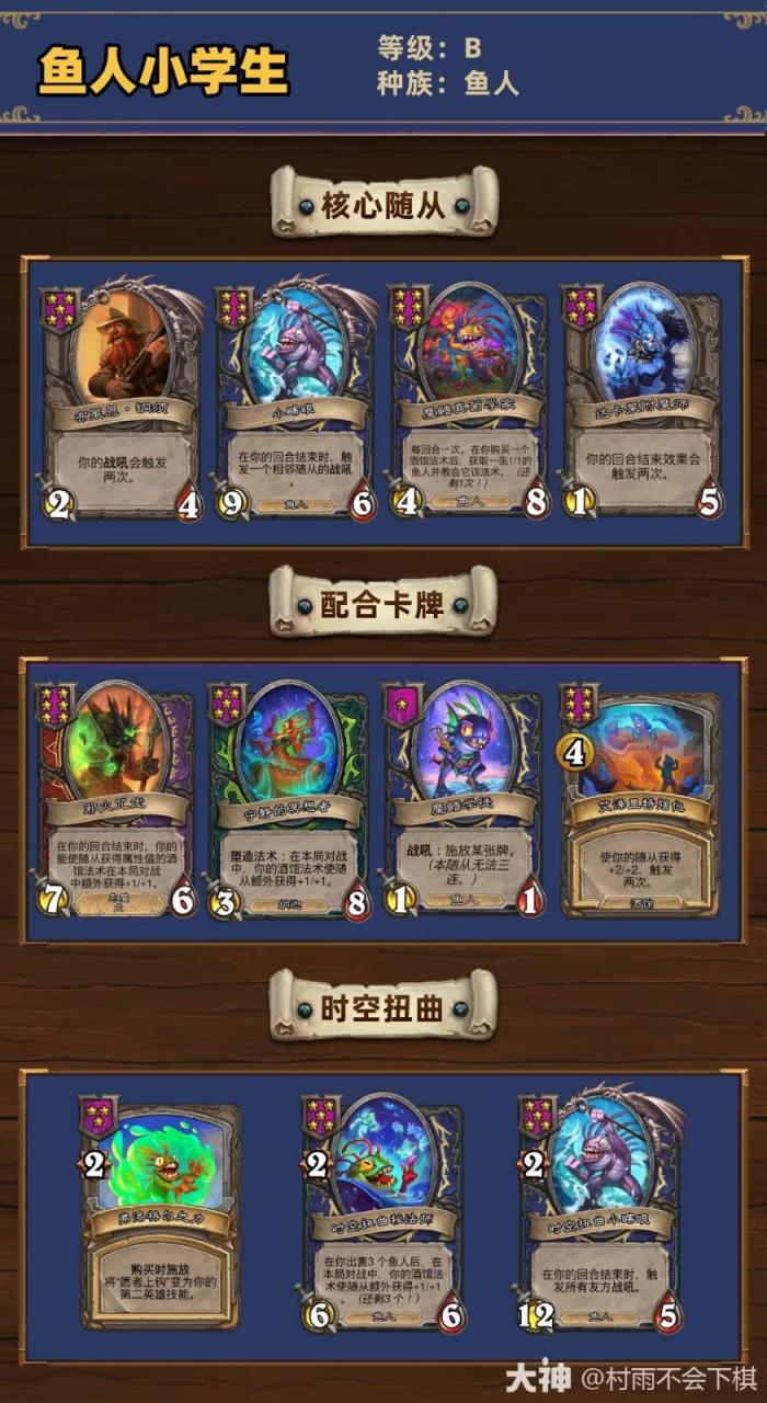 炉石传说34.2.2酒馆战棋鱼人小学生玩法攻略1
