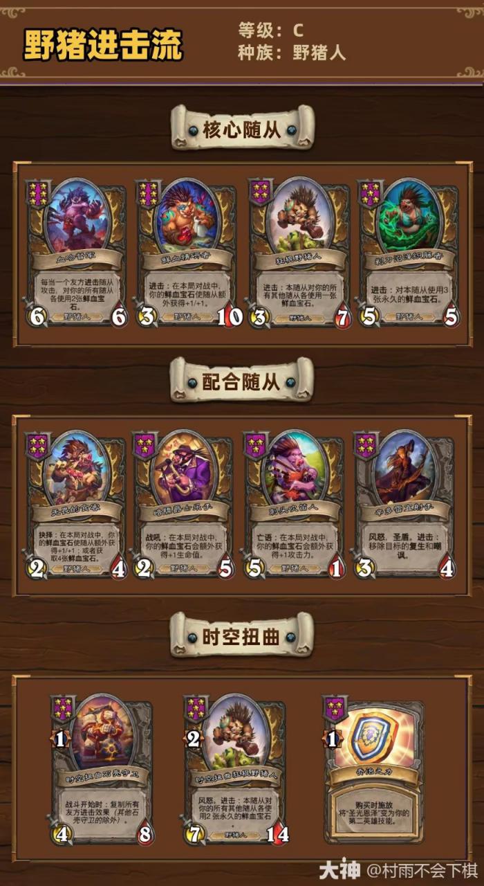 炉石传说34.2.2酒馆战棋野猪进击流玩法攻略1