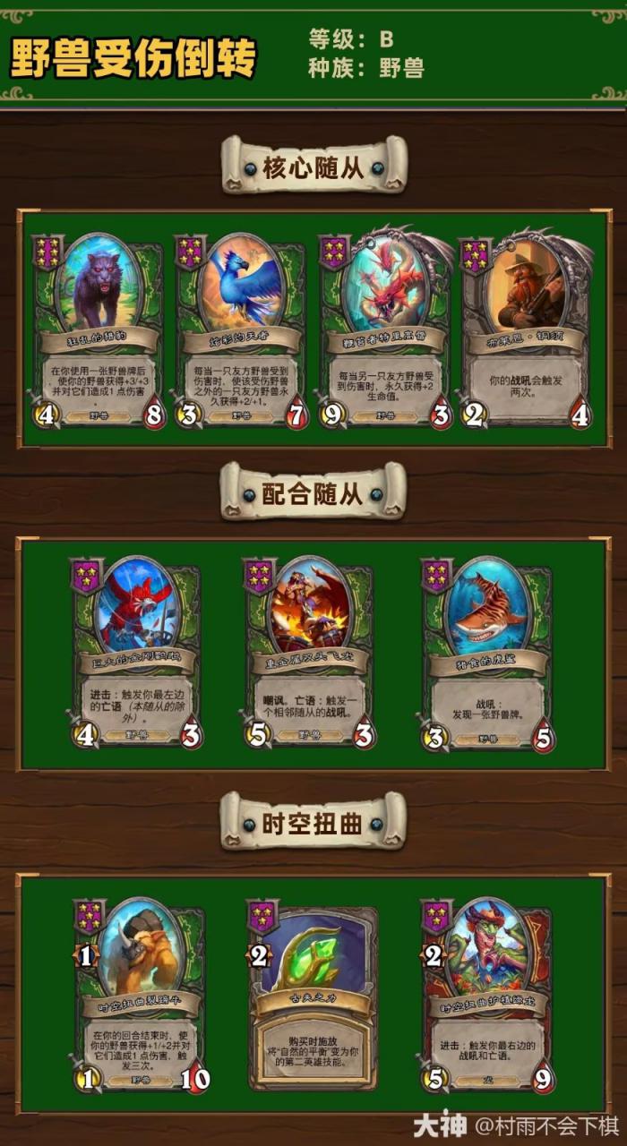 炉石传说34.2.2酒馆战棋野兽受伤倒转流玩法攻略1