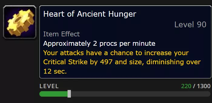 魔兽世界上古饥渴之心属性效果一览2