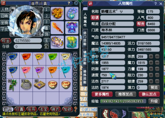 梦幻西游任务175级神木林装备展示图1