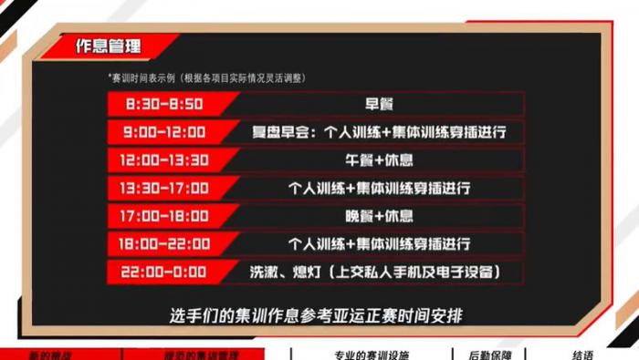 LOL亚运会集训作息表1