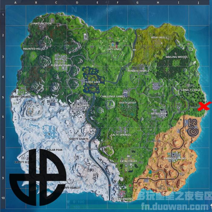 《堡垒之夜》钢琴乐谱任务位置攻略2