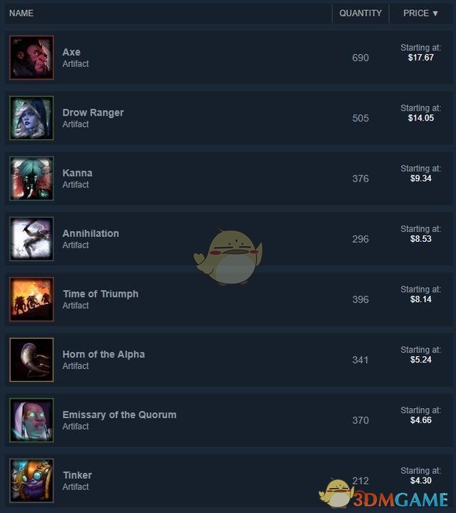 Artifact平民卡组_articraft卡牌