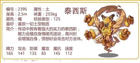 洛克王国泰西斯性格推荐1