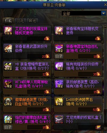 DNF权能商店物品_地下城权能商店