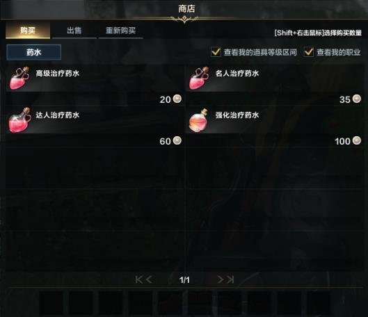 命运方舟全药水介绍1