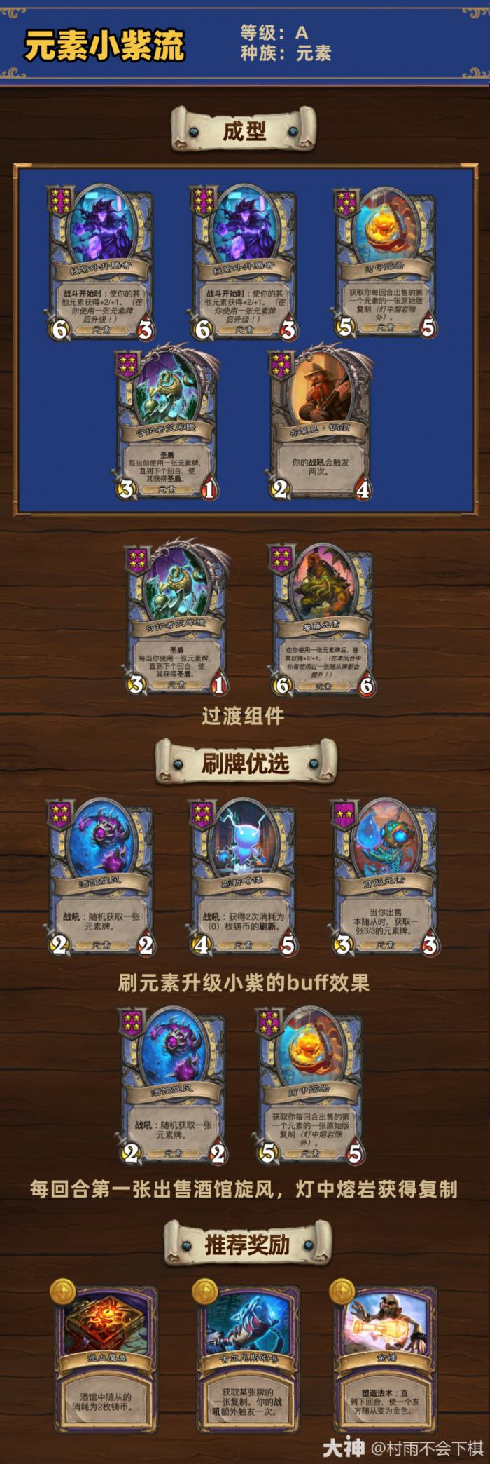 炉石传说33.4.2酒馆战棋元素小紫流玩法攻略1