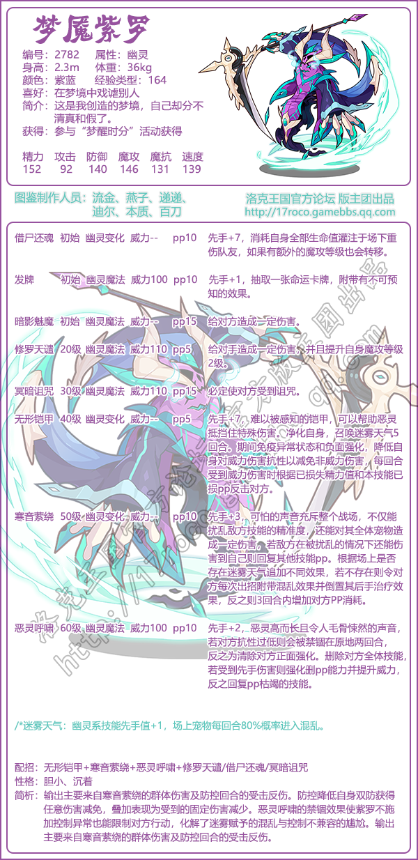 洛克王国梦魇紫罗技能搭配1