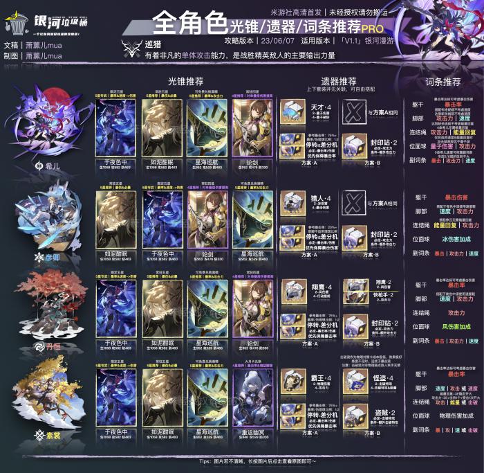 崩坏星穹铁道全角色搭配推荐3