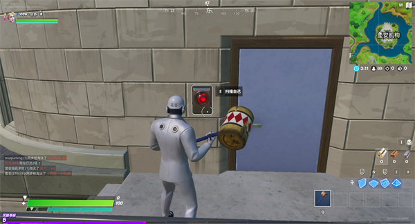 《堡垒之夜》使用身份扫描仪打开锁定的门完成攻略3