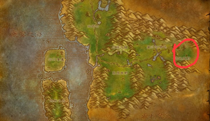 魔兽世界低地荒野_魔兽世界西部荒野地图