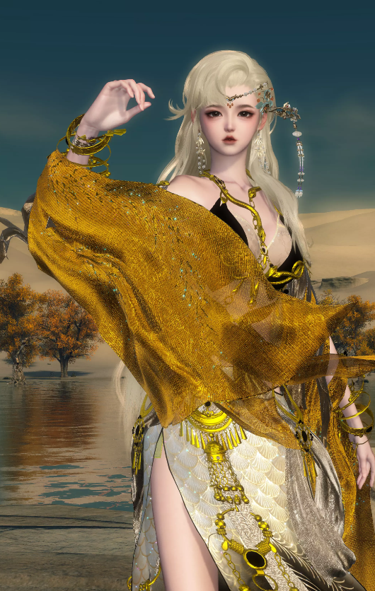 逆水寒巴蛇时装染色黑金巴蛇分享8