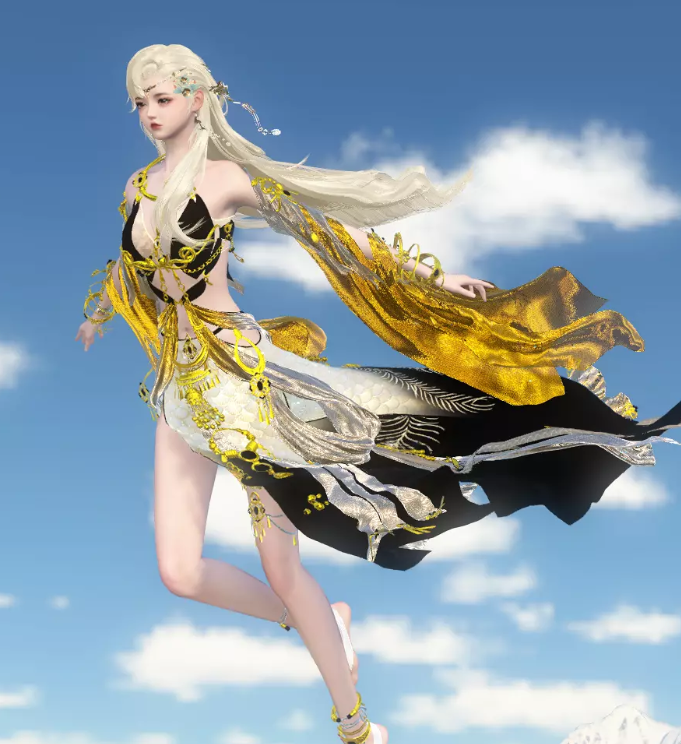 逆水寒巴蛇时装染色黑金巴蛇分享9